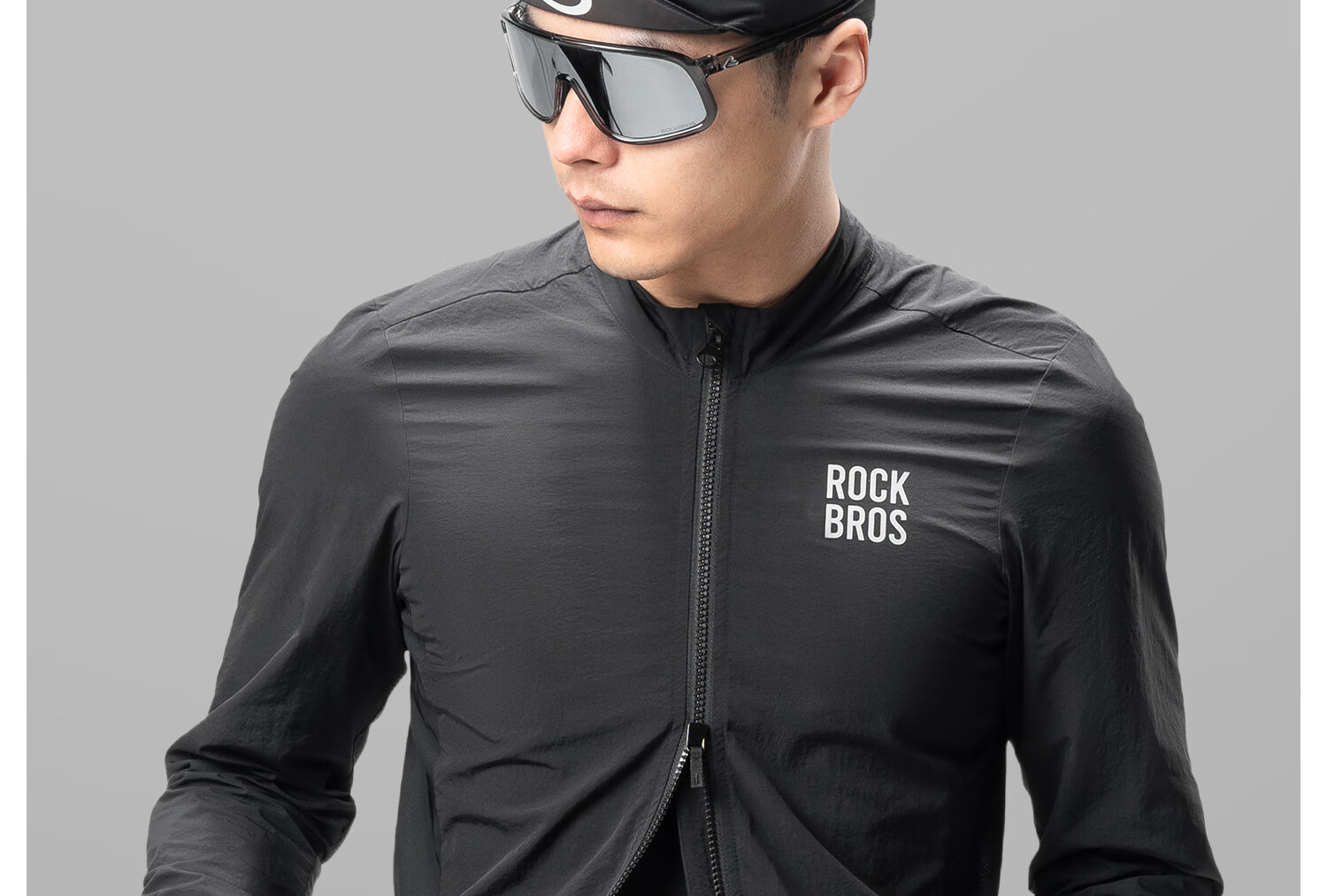 Rockbros Spring Summer Cycling Windbreaker Windproof Sunscreen Cycling Jacket Road Bike Breathable Men's Black L 13