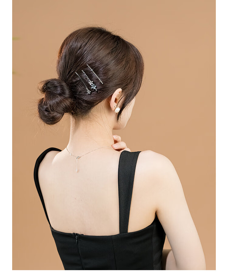 CHIMERA Set of 3 Small Bangs Hair Clips Side Clips Elegant Back Hair Tidy Hair Accessories for Women Qixi Festival Gift 5