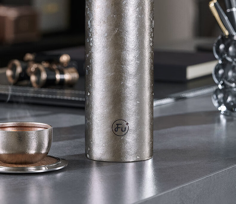 FU Pure Titanium Insulated Tea Separation Cup High-End Health Preservation Titanium Tea Infuser Custom Gift Box Set 1