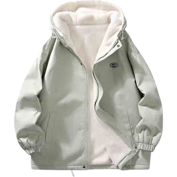 NASA MARVEL Men's Cotton Padded Jacket Winter Coat Lamb Wool Hooded Thickened Trendy Couple Outerwear