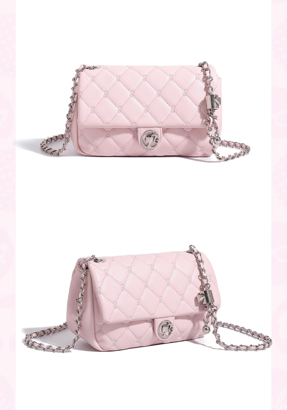 Barbie Women's Bag Luxury 2026 New Small Chanel Style Quilted Commuter Crossbody Shoulder Bag Birthday Valentine's Gift 6