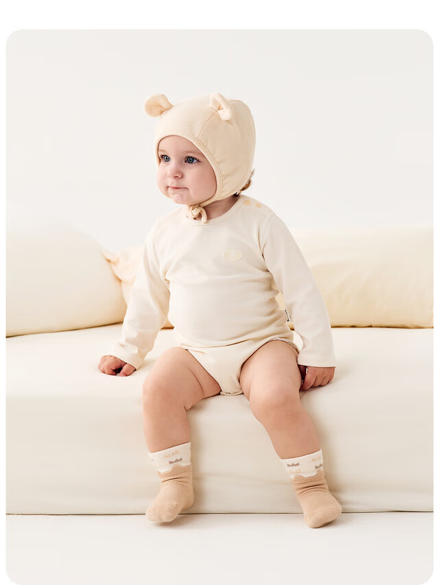 TONGTAI Baby Romper, Spring And Autumn Pure Cotton Infant Onesie, Newborn Clothes, Bodysuit, Sleepwear, Blue, 59cm 5