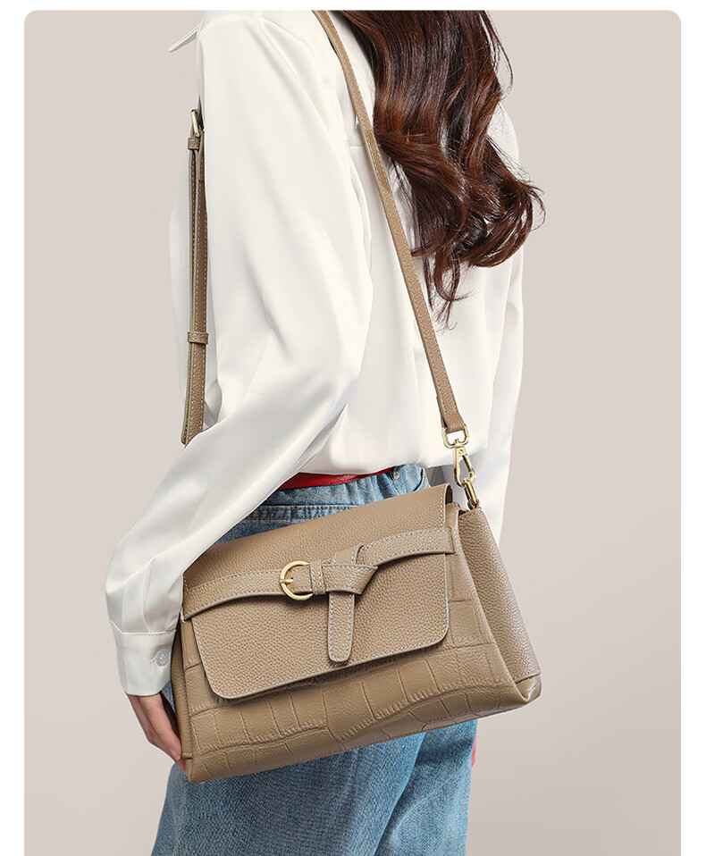 Millies Women's Cowhide Leather Casual Pillow Bag Brand Shoulder Crossbody Bag Birthday Goddess Day Women's Day Gift 4