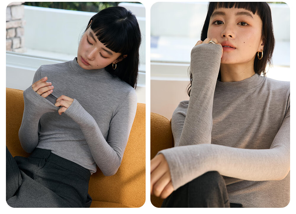 Modal Half Turtleneck Base Layer Women's Autumn Winter New Wool Warm Knit Sweater Premium Long Sleeve Top White 30