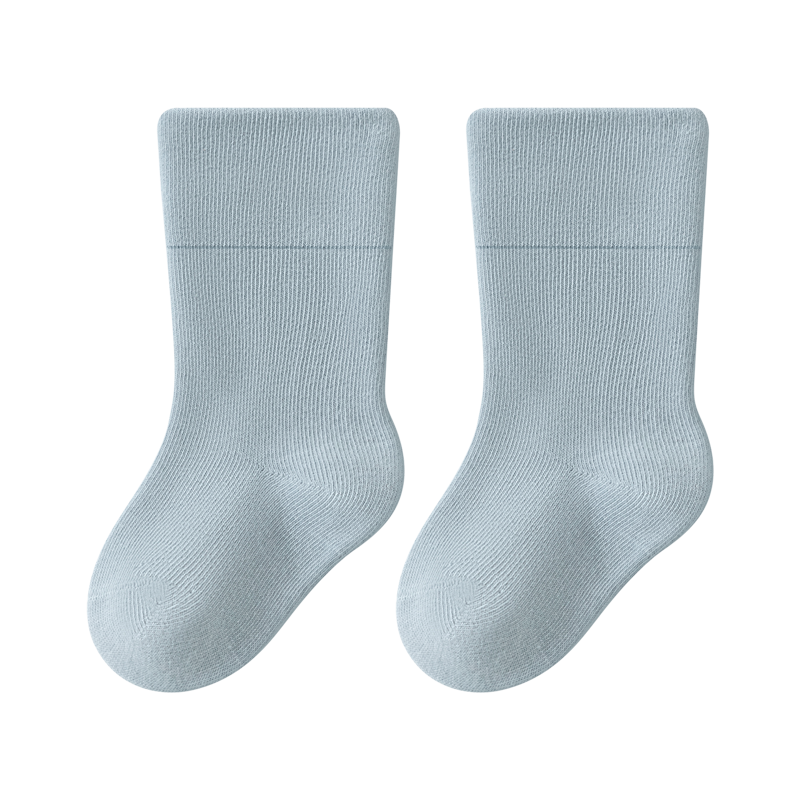Growth Baby Socks Pure Cotton Class A Spring Autumn Newborn Mid-Calf Antibacterial Seamless Soft Cuff Non-Restrictive Children's Socks
