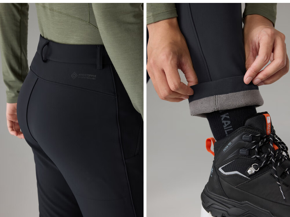 KAILAS Motuo Softshell Pants GORE-TEX Windproof Fleece Warm Anti-Static Outdoor Mountaineering Hiking Pants Men’s 7