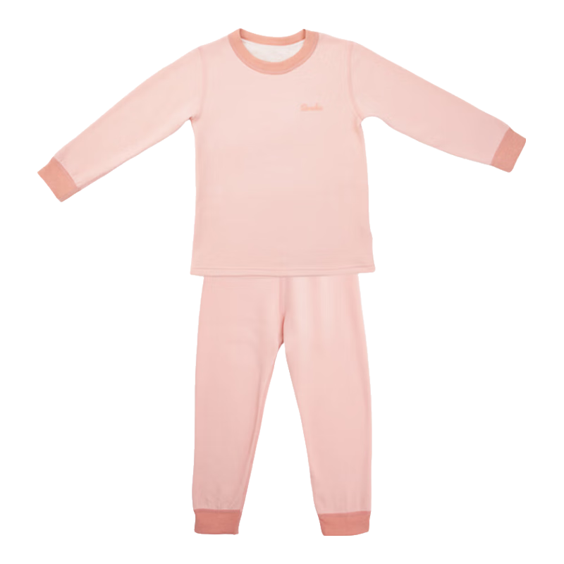 Hodo Children's Thermal Underwear Wool Silk Autumn Clothes Autumn Pants Boys Girls Antibacterial Pajamas Light Blue 100