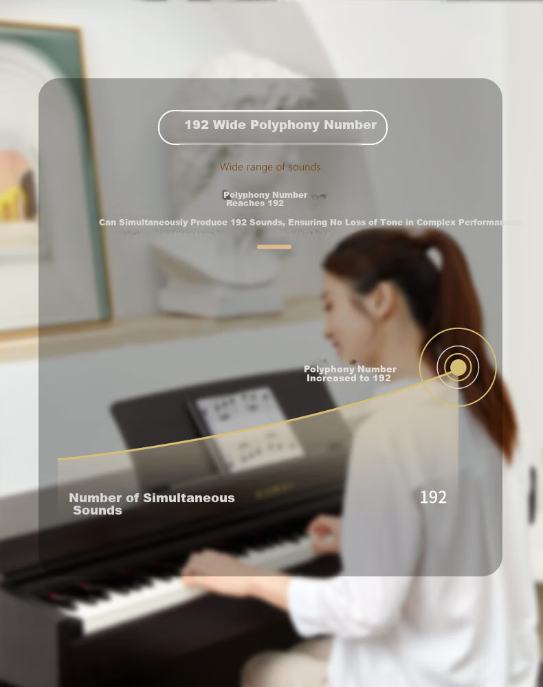 Kawai Digital Piano CN201, Upright Home Use, 88 Weighted Keys, for Adults, Children And Students, Professional Grading Exams 6
