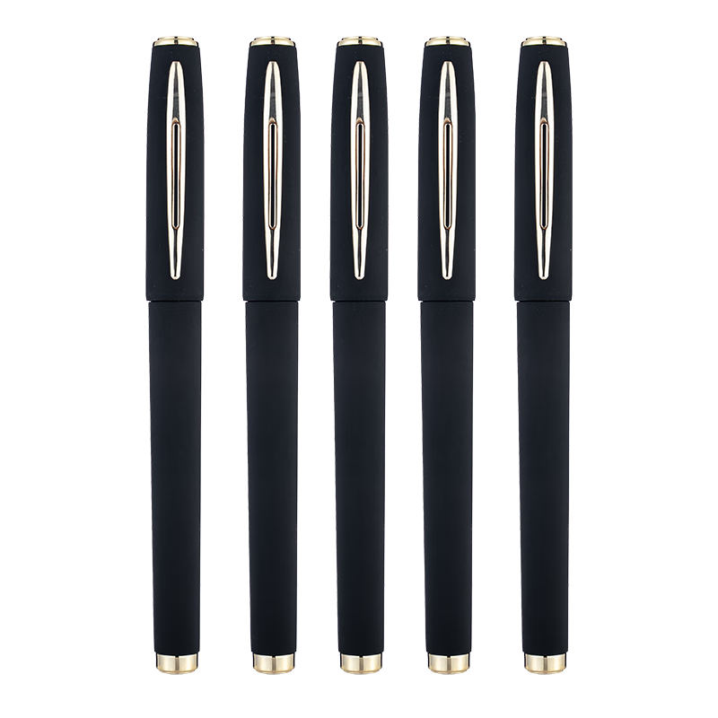 JD Jingdong Manufacture Business Neutral Pen 0.7mm Black 10-Pack Bullet Tip Large Capacity Cap-Off Signature Pen Office Meeting 1200m Writing JD1051