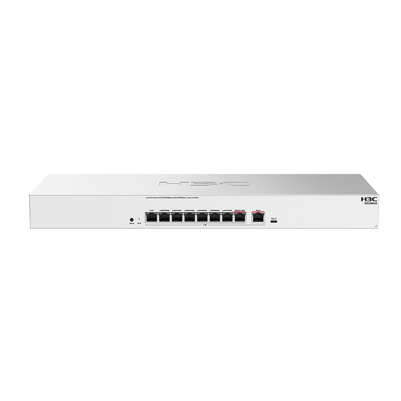 H3C ER3208G5 9-Port 2.5G Wired Router SD-WAN Remote Networking Supports 300 Devices VLAN/Graphical Interface/Internet Behavior Management