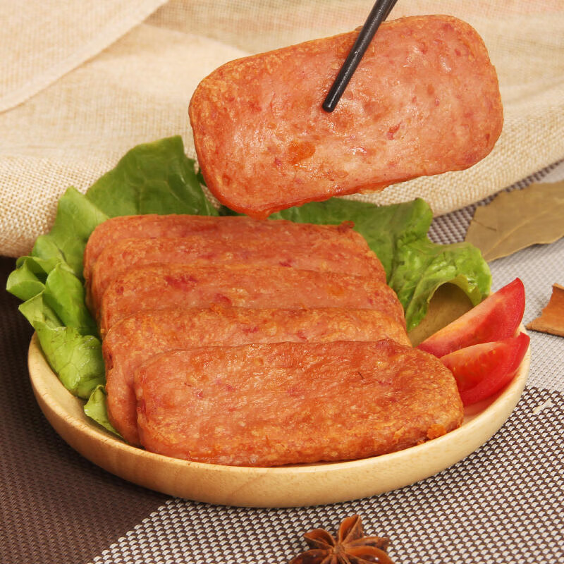 长城牌 午餐肉罐头198g 火腿猪肉 速食火锅烧烤炒饭泡面搭档中华老字号