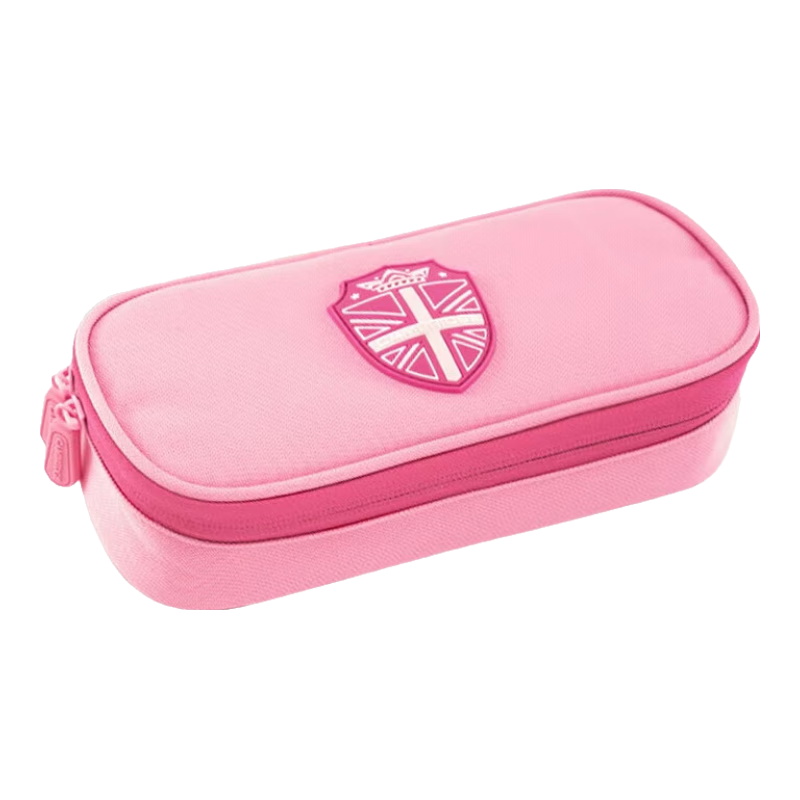 Jianqiaoshu Elementary School Pencil Case Large Capacity Girls Children's Gift Stationery Box Pencil Box Layered Simple Pencil Case for Boys, Rose Pink Color