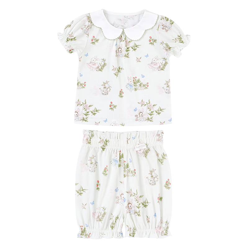 PurCotton Baby Clothes Children's Summer Outfit, Boys And Girls Separate Short-Sleeve Set, for Ages 1-3, Sweat-Absorbing Toddler Clothing