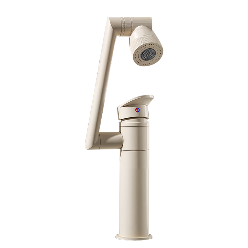 ILeddog Seiko All-Copper Basin Faucet Bathroom Washbasin Hot and Cold Universal Mechanical Arm ZCMLT