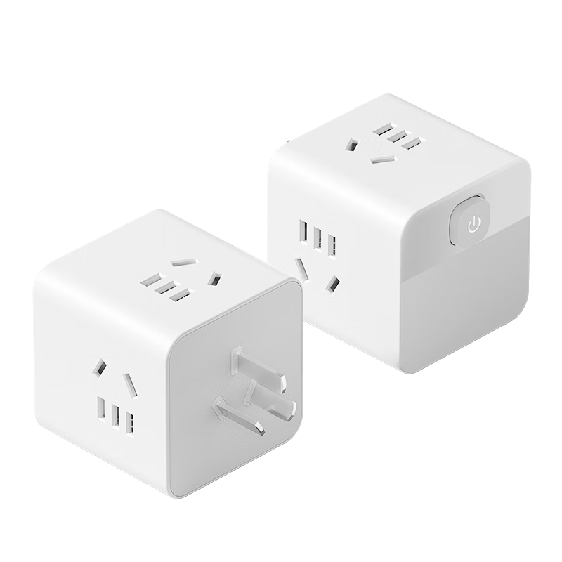 Etman Cube Power Strip / Socket Converter / Plug Adapter / Multi-Outlet Extension 4-Port Multifunctional Home Rental Use