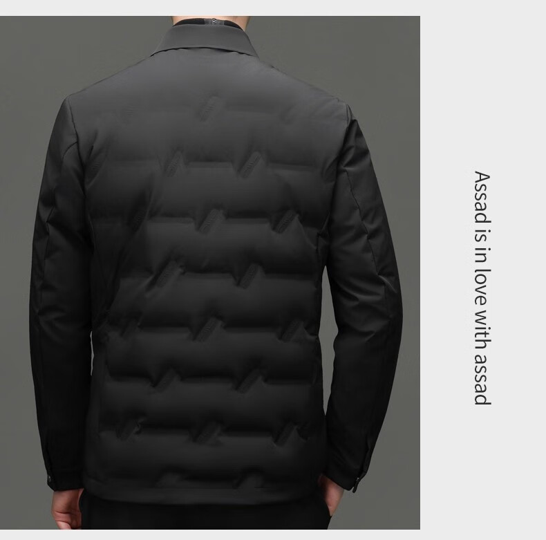 Pierre Cardin Men's Winter Down Jacket Business Lapel Windproof Warm Down Coat Casual Outerwear Dark Blue XL 7