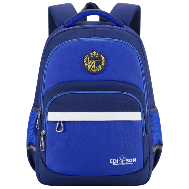Edison Inventor Primary School Backpack Boys Spine Protection Lightweight Grade 1-3-6 Large Capacity Middle School Student Double Shoulder Bag L56-2