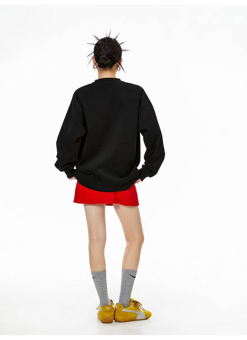 ICH MODE American Style Gray Crewneck Sweatshirt Women 2026 Spring New Loose Casual Jacket Top Light Gray S 30