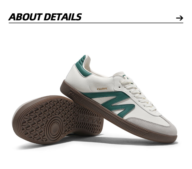 CAMEL Training Shoes Lightweight Sole Men's Casual Sports Shoes K15B09L7069 Ivory White/Black Size 43 10