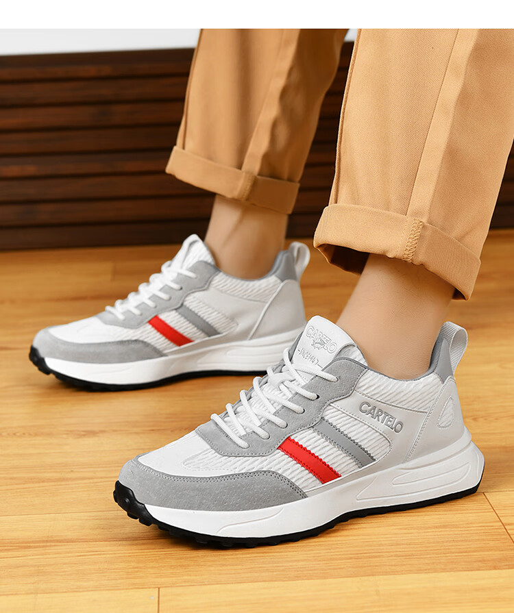 CARTELO Men's Shoes, Casual Sports, Autumn And Winter 2026 New Style, Jogging, Outdoor Hiking, Commuting, Travel, Versatile Sneakers 38