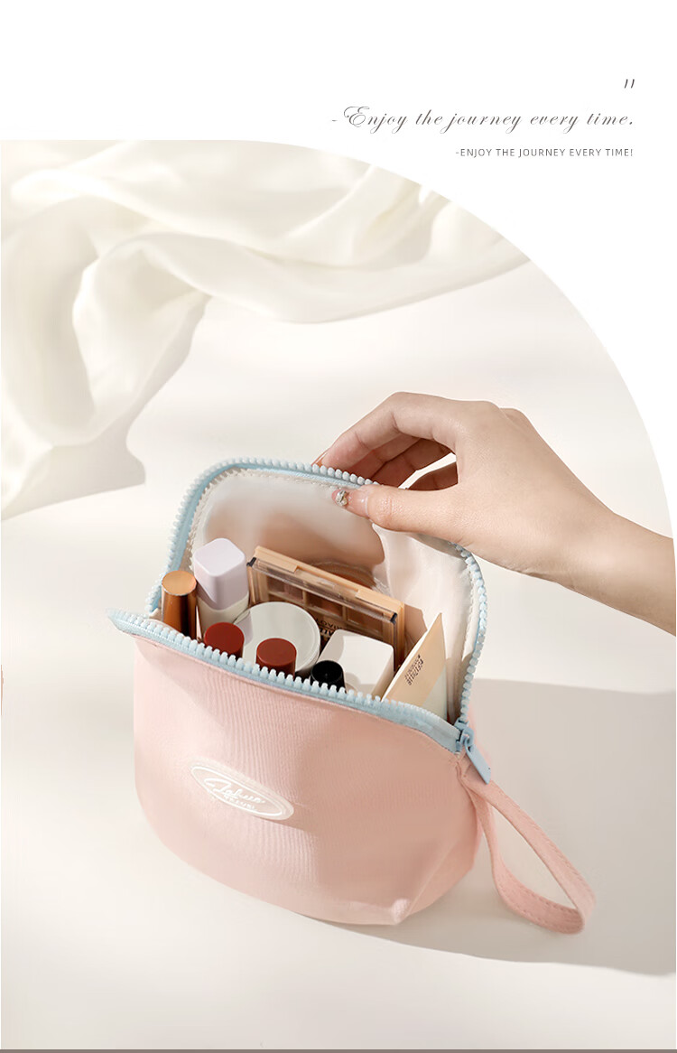 LOHO Travel Makeup Bag Portable Toiletry Skincare Storage Pouch for Women High-End Travel Business Trip Stylish Carry-On 3