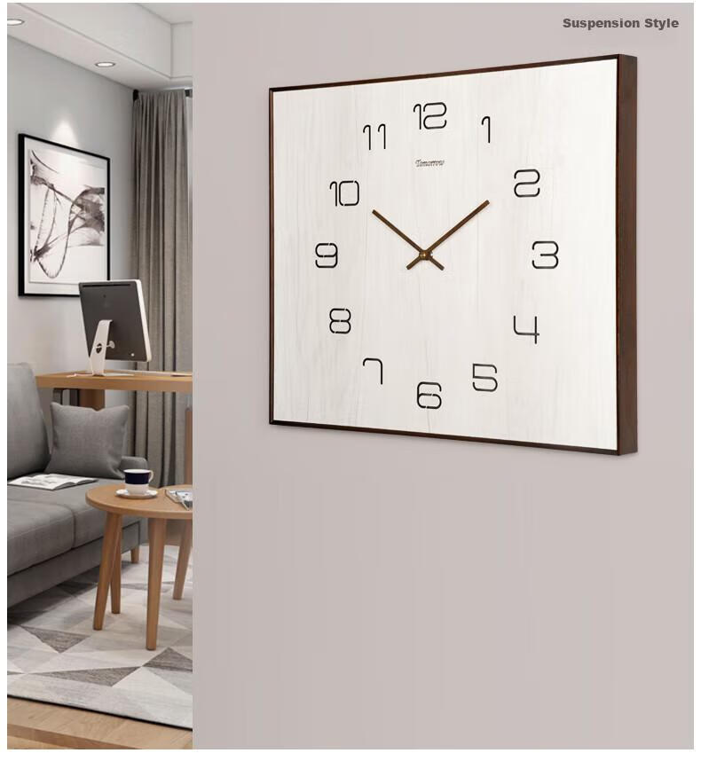 Hense Electric Meter Box Decorative Wall Clock, Living Room Power Switch Cover, Distribution Box Concealment Clock, Quartz Clock HW363 Large Size 61.5cm 7