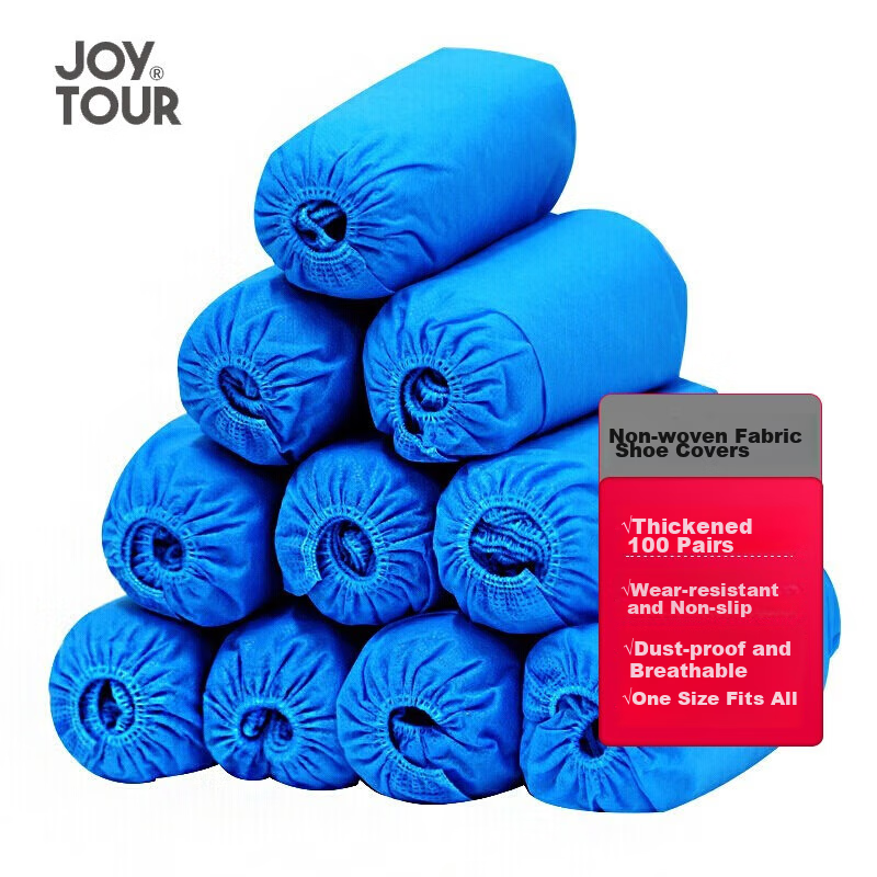 JOYTOUR Disposable Shoe Covers [100 Pieces], Thickened Non-Woven Fabric, Dustproof, Breathable, Indoor Foot Covers, Non-Slip, for Home Use And Guest Receptio
