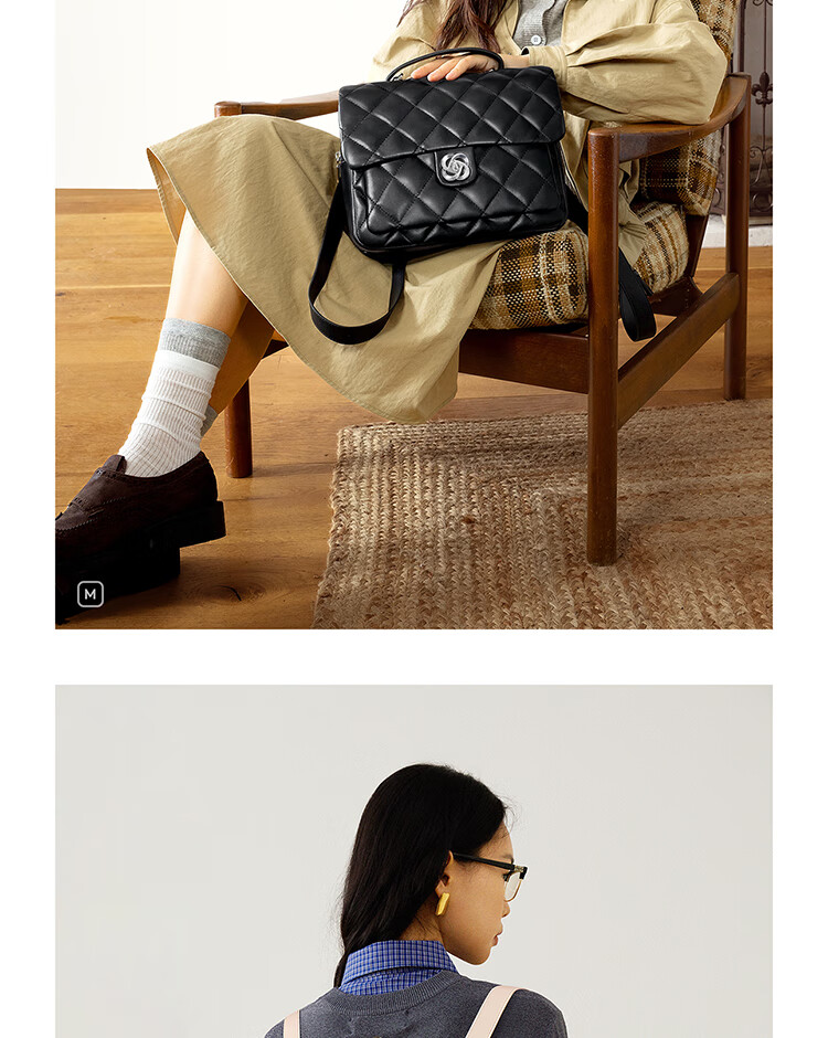 JUST STAR Zhang Yuxi's Same Style Backpack for Women, 2026 New Light Luxury Lightweight Travel Backpack, School Bag, Birthday Gift 2