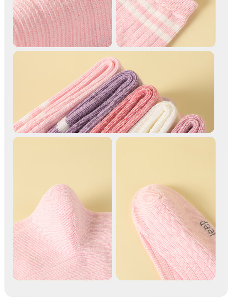 JEEP Kids Socks Girls Summer 100% Cotton Yarn 10A Antibacterial Odor-Resistant Breathable Sports Mid-Calf Youth Girls Socks 2