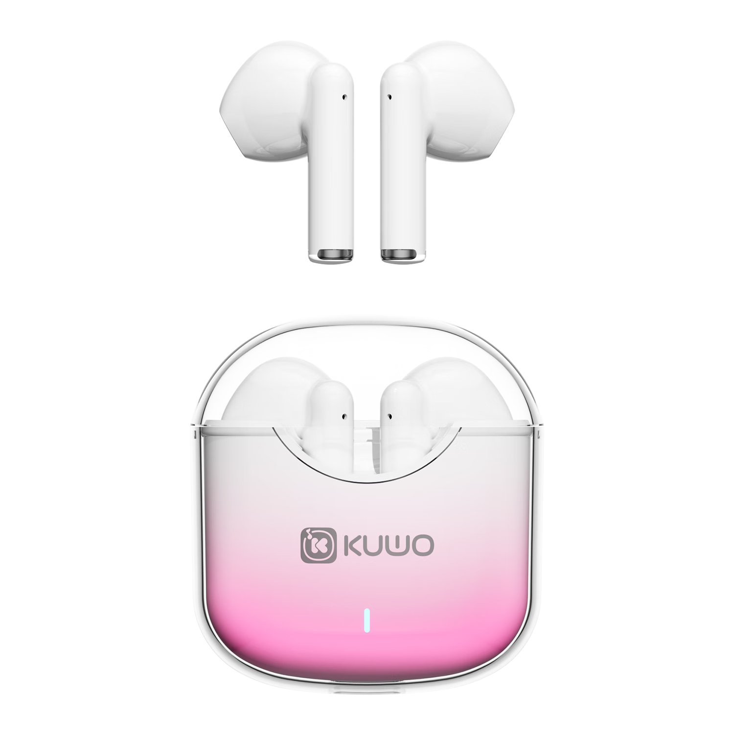 Kuwo Music KL02 True Wireless Bluetooth Earbuds Semi-In-Ear Tencent Music Gaming Sports Noise-Canceling Headphones Bluetooth 6.0 for Apple Huawei Xiaomi Phones LF162 Gradient Red