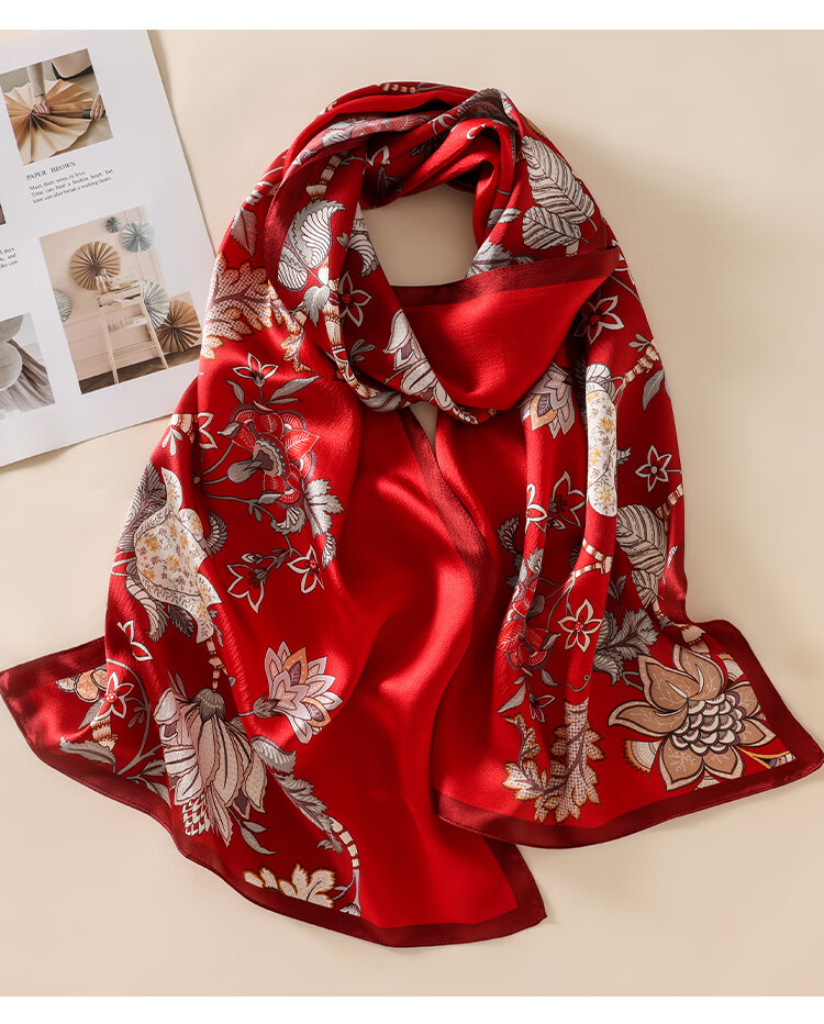 Hodo 100% Mulberry Silk Scarf Shawl for Women, Gift Box Set, Romantic 520 Gift for Loved Ones 7