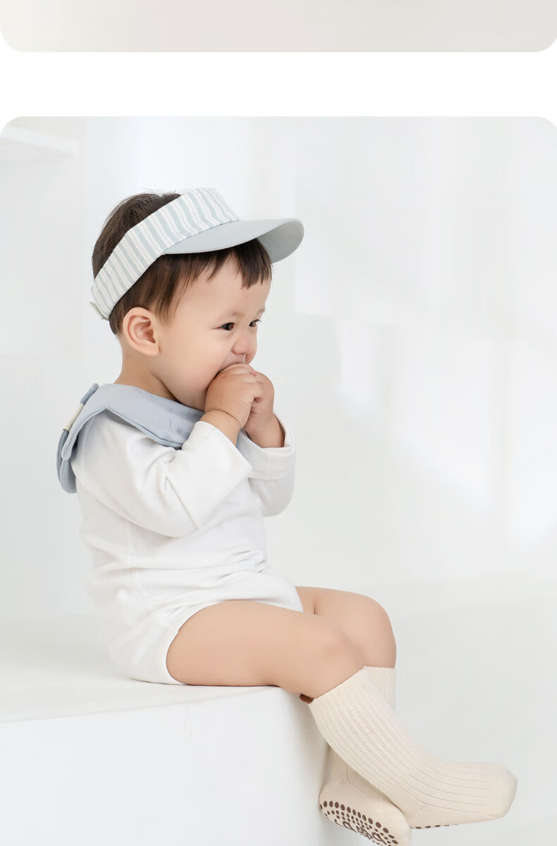 Growth Baby Floor Socks Spring Autumn Pure Cotton A-Class Infant Indoor Non-Slip Cooling Anti-Bacterial Mid-Calf Seamless Toddler Socks 3