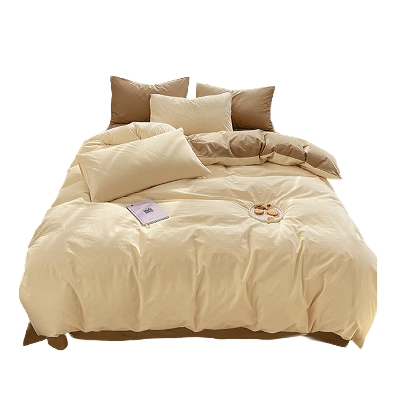 Miiow 100% Cotton Duvet Cover Single Piece Pure Cotton Home Bedding 180x220cm