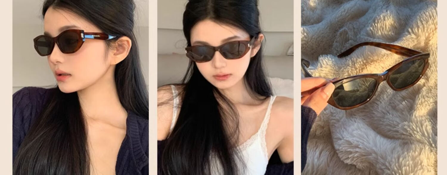 HELEN KELLER Sunglasses for Men And Women, New Style UV Protection Polarized Sunglasses for Driving, Outdoor Sun Protection, High-End Cat-Eye Sunglasses 21