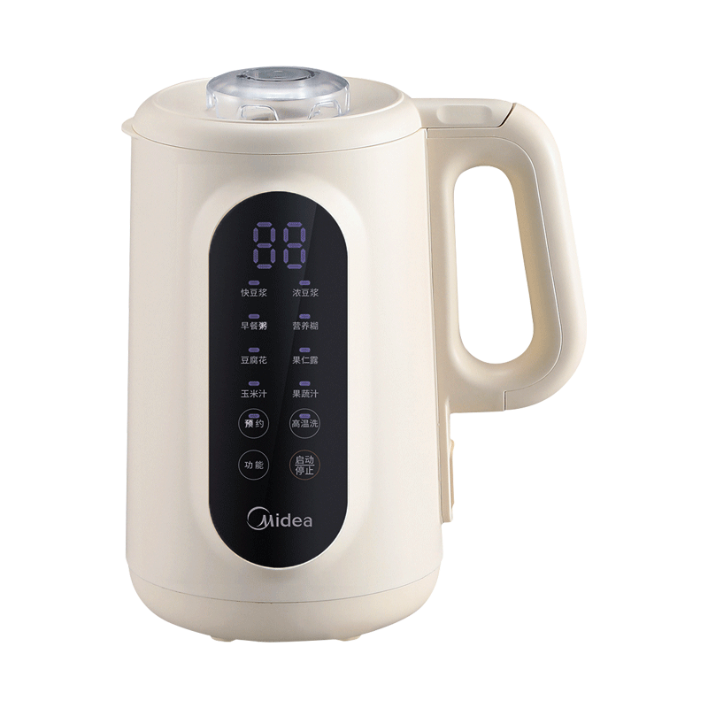Midea Soy Milk Blender, 1L Capacity for 3-4 People, One-Touch High Temperature Sterilization And Cleaning, Home Small Fully Automatic No-Cook No-Filtration Multifunctional Juicer Food Processor Mixer, 006S