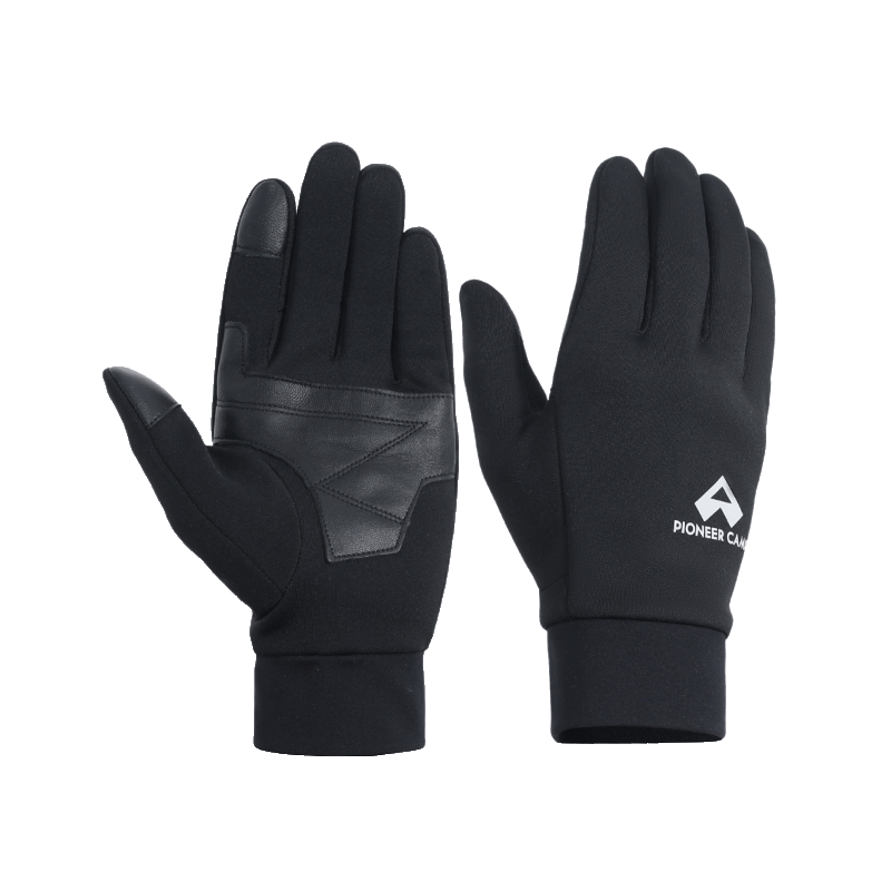 Toread Outdoor Hiking Fleece Gloves Men Autumn Winter Ski Mountaineering Warm Windproof Cycling Touchscreen Sheepskin Patch Gloves