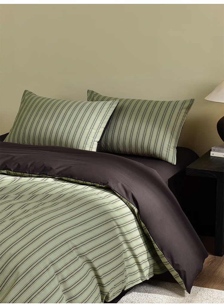 MIDO HOUSE Mingdu Pure Cotton Four-Piece Bedding Set, 100% Cotton Class A High-End Luxury Feel Fitted Sheet, Duvet Cover, Quilt, 220x240cm, Aodeler 7