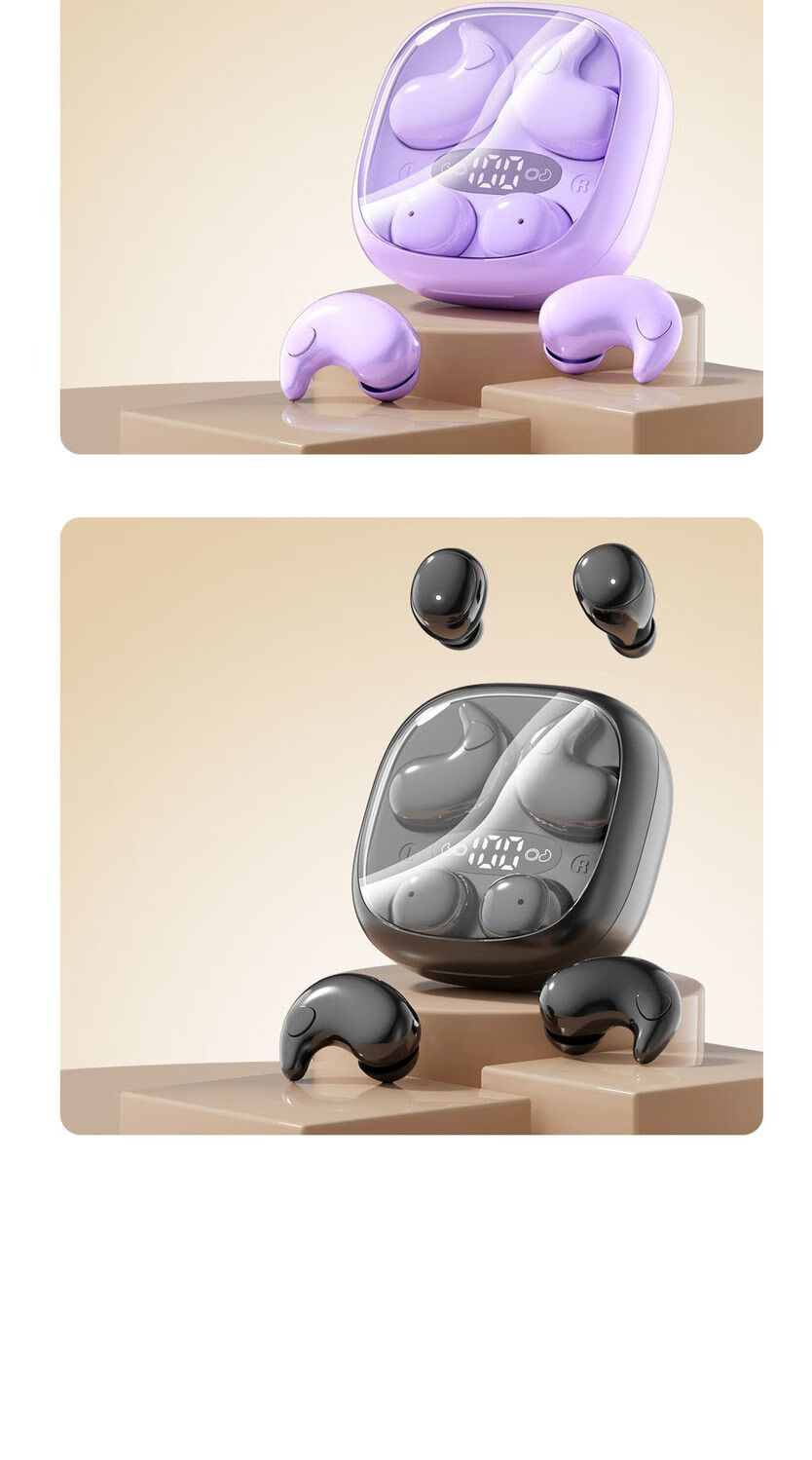 Chuangu Bone Conduction Concept Sleep Bluetooth Earphones Invisible Wireless Semi-In-Ear Side Sleep Earbuds Long Battery Life for Gaming and Running 2
