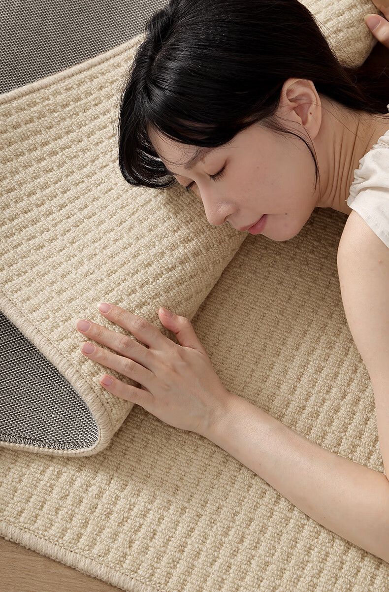 Dajiang Bedroom Bedside Rug, Wool Luxury High-End Feel, End-Of Carpet, Long Strip Front Carpet, 60x160cm 7