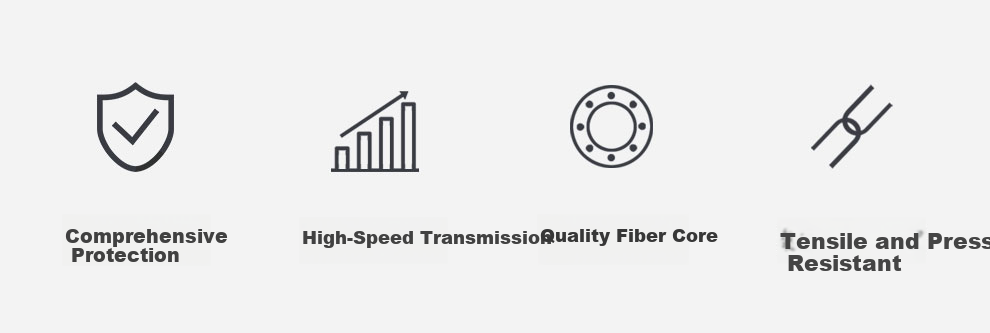 SK-LINK Telecom-Grade 4-Core Indoor Single-Mode Bundled Fiber Optic Communication Cable, Low Smoke Zero Halogen Fiber Optic Wire, 9/125 GJFJV/GJFJH Bundled Flexible Optical Cable, 100 Meters 2