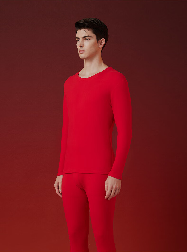 MiiOW [Year of the Horse Red] Men's Thermal Underwear Baby Cotton Set Autumn Clothes 2025 New Arrival 2