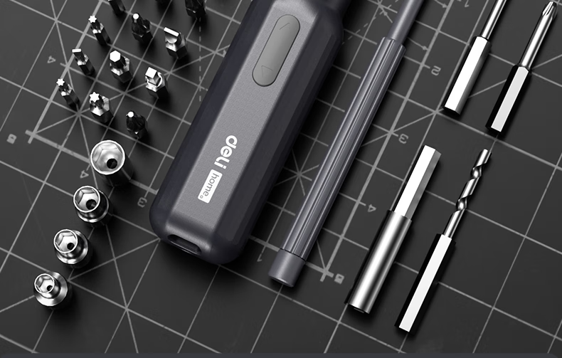 Deli Electric Screwdriver Household Dual-Mode Precision Manual Screwdriver Set with 32 Accessories for Appliances and Furniture 7