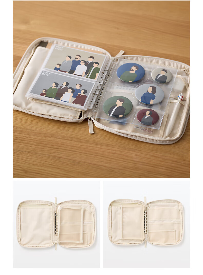 MUJI Selectable Pocket Organizer Pouch Card Holder Gift Black Slim 5