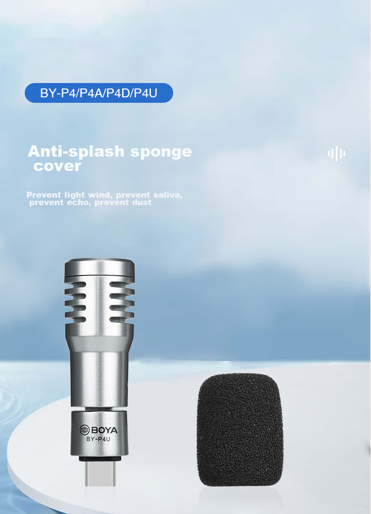 BOYA P4 Microphone, 3.5mm Plug-In Mini Microphone for Mobile Phones, Karaoke, Live Streaming, Vlog, Short Video Recording, Teaching, Voiceover, And Audio Pickup, Compact Microphone 7