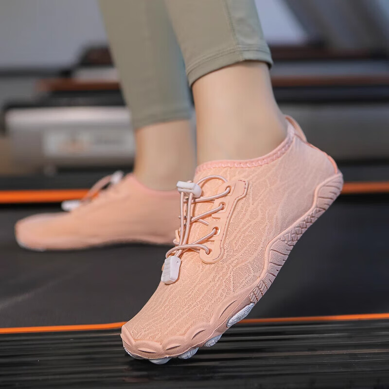Kelorock Indoor Running Fitness Training Shoes Soft Sole Silent Jump Rope Aerobics Shoes Outdoor Sports Beach Shoes Creek Shoes Pink Size 37