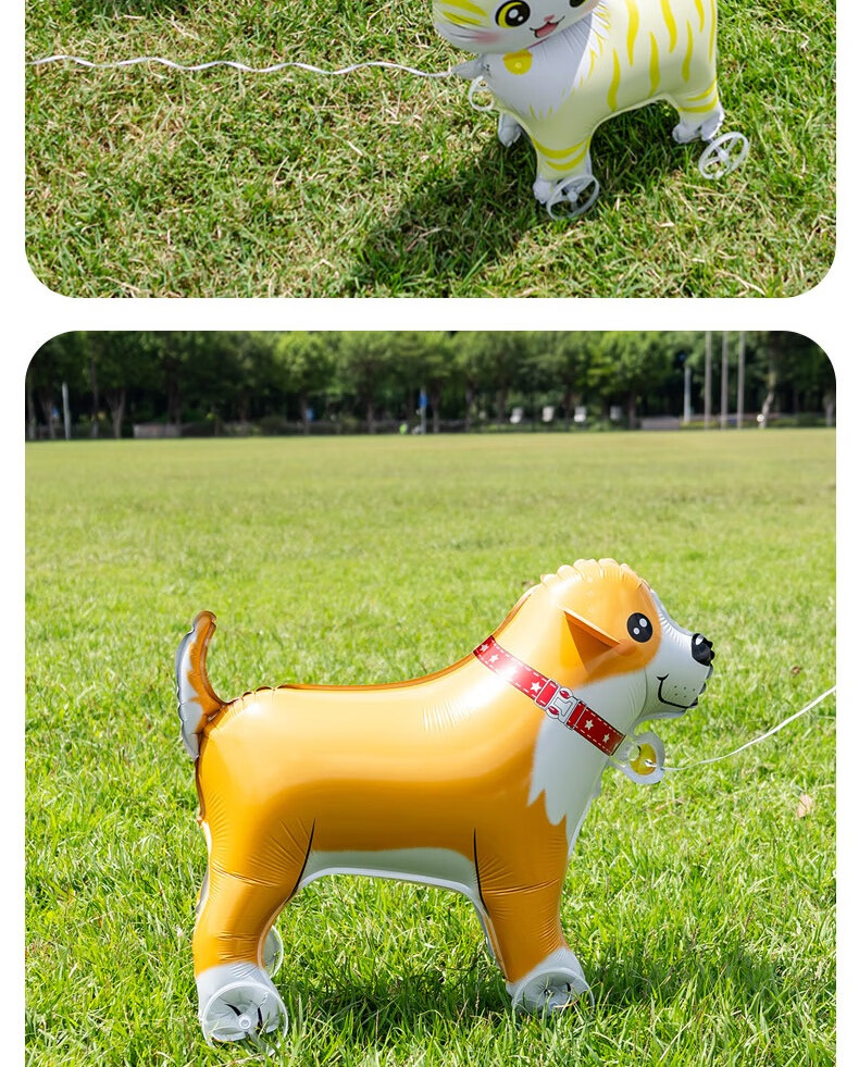 Bingyou Wheeled Walking Balloon Animal 3D Balloon Children's Birthday Decoration Outdoor Large Balloon 9