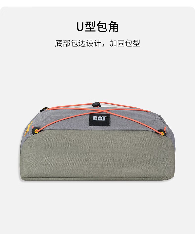 CAT Crossbody Bag iPad Bag Commuter Shoulder Bag Outdoor Multi-pocket Trendy Large Capacity Color Adjustable Rope New Black 84754 1