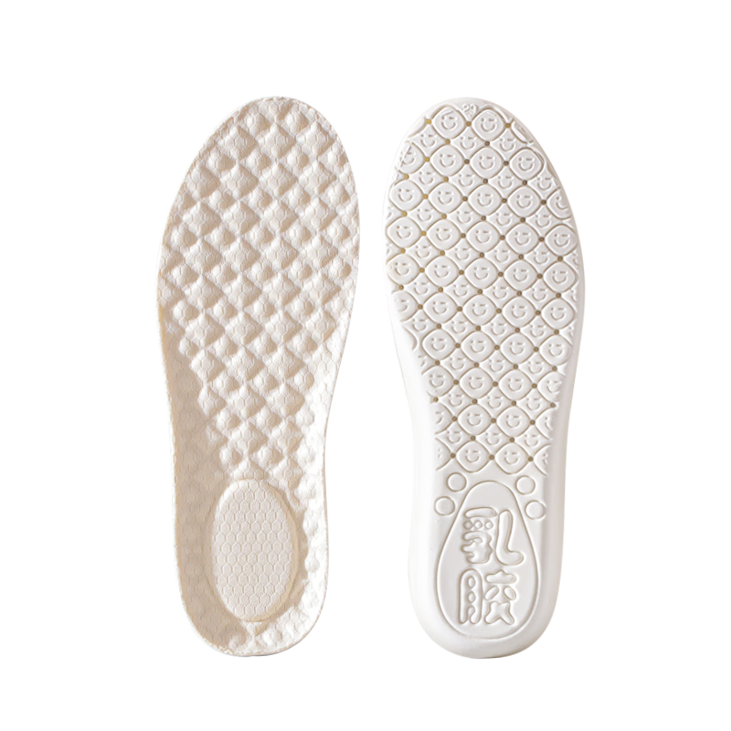 MINISO Latex Sports Shock Absorption Insoles for Men and Women, Sweat-Absorbing, Odor-Resistant, Antibacterial, Breathable, Soft and Elastic, Size 35-36