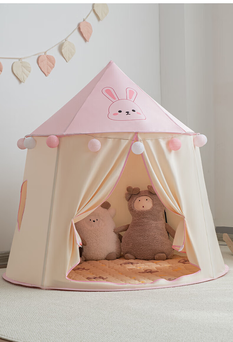 Mushroom Elephant Kids Indoor Play Tent Mongolian Yurt Castle Toy House Birthday Gift for Boys and Girls 3