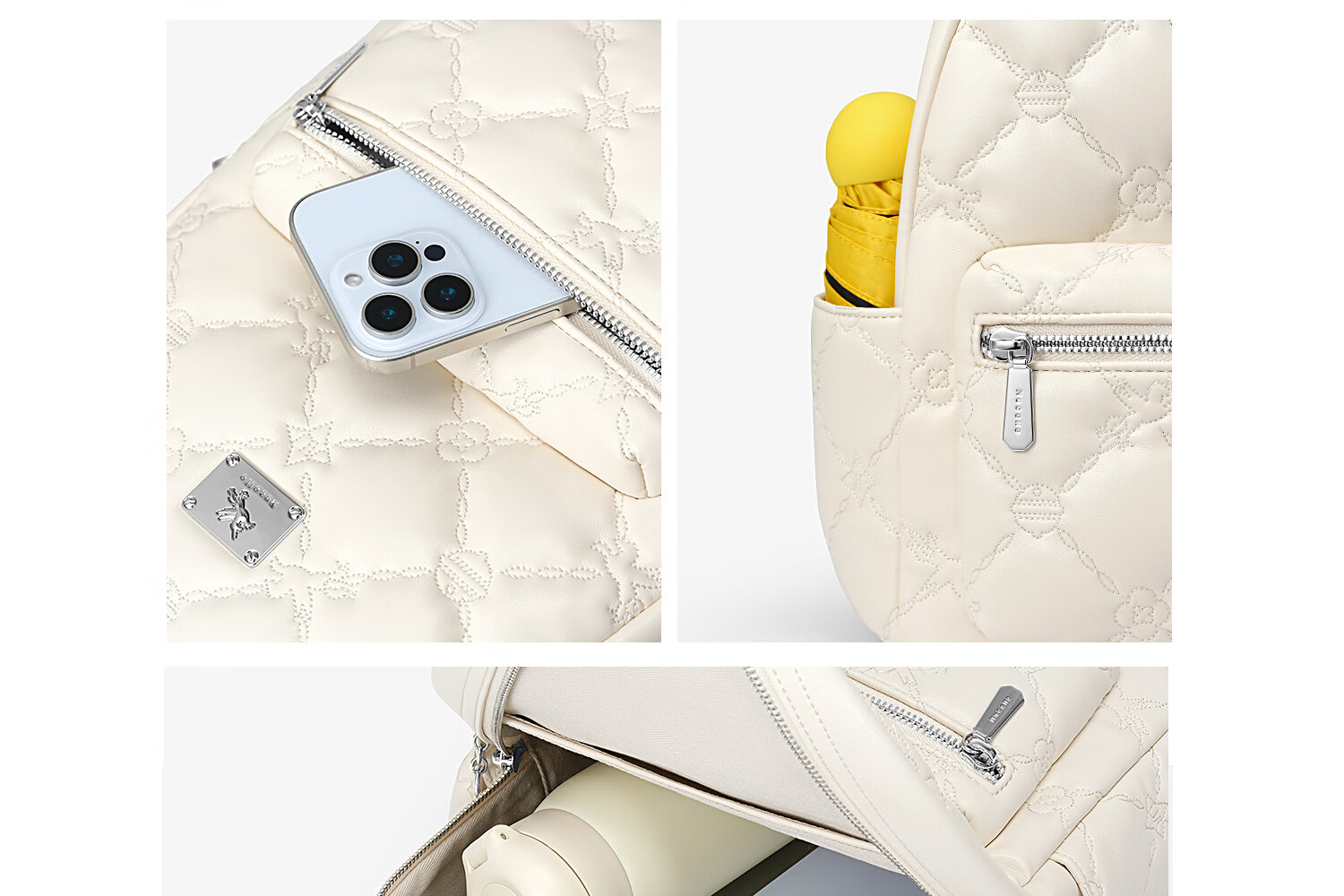 NUCELLE Quilted Pegasus Backpack Women Travel Lightweight Large Capacity Student School Bag New Year Birthday Gift 11